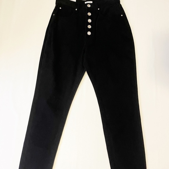 We Wore What The Danielle Crystal Womens Button Fly Denim High-Waist Jeans - Picture 5 of 8